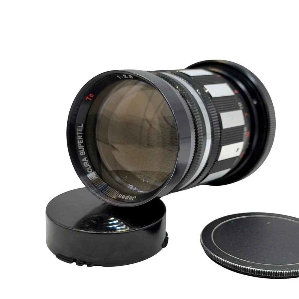 Accura Supertel 135mm f2.8 Vintage Zebra Telephoto Lens Japan Canon FD Mount